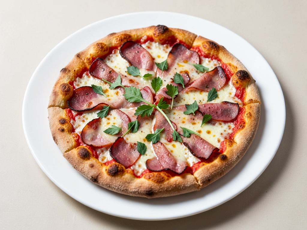 Pizza croccante al prosciutto