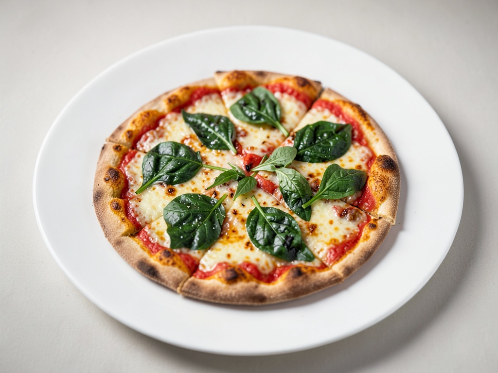 Pizza con spinaci