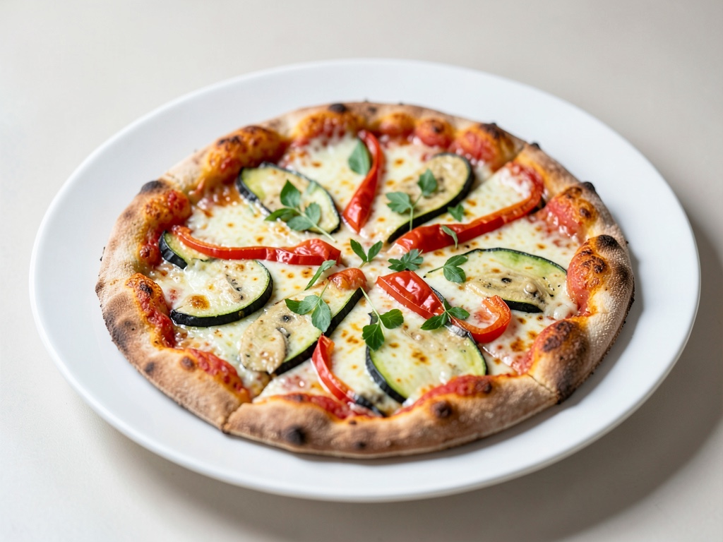 Pizza alle verdure con zucchine e peperoni
