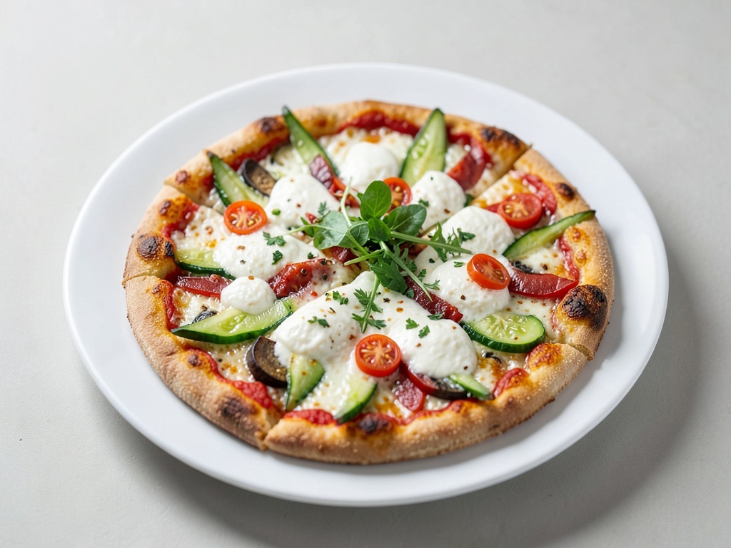 Pizza primaverile con ricotta