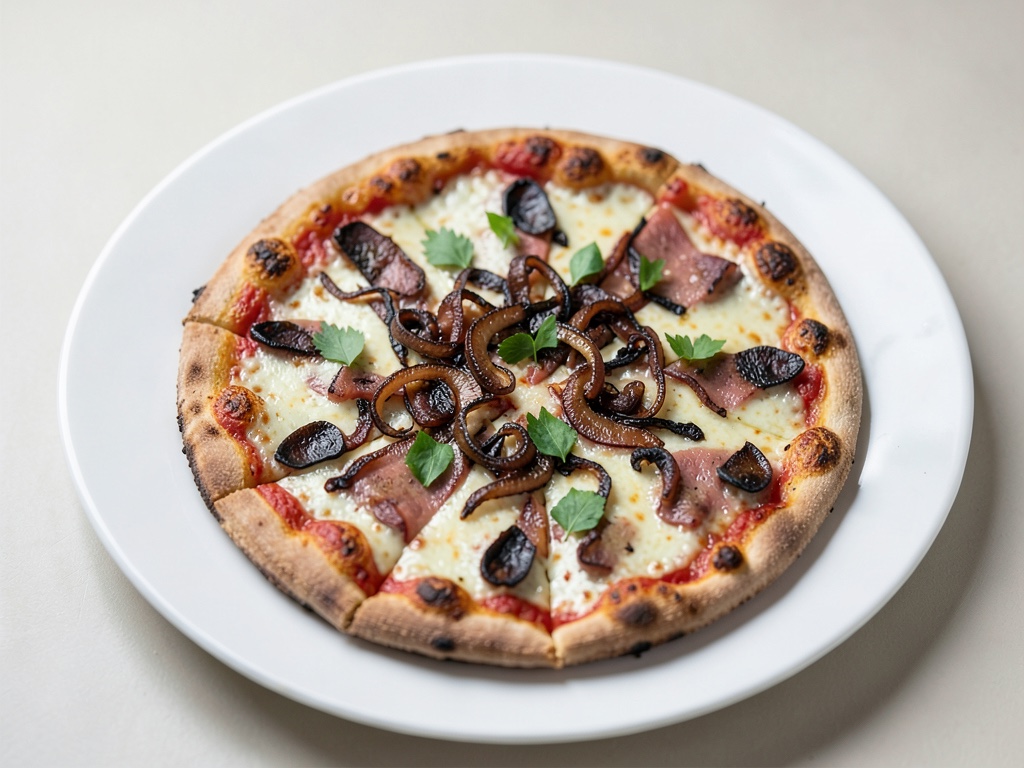 Pizza al tonno con cipolle caramellate
