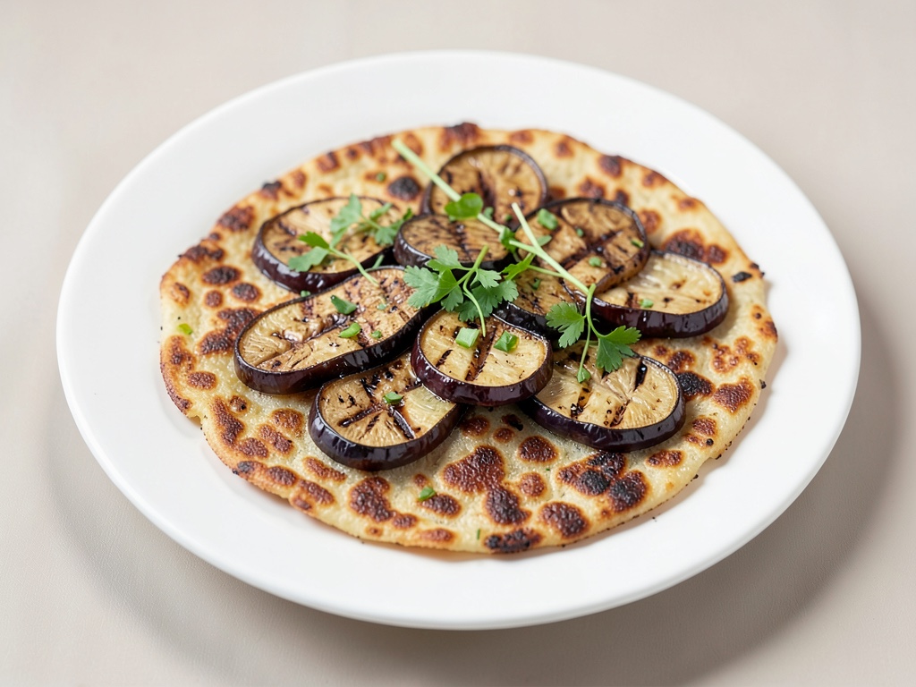 Focaccine croccanti con melanzane alla griglia