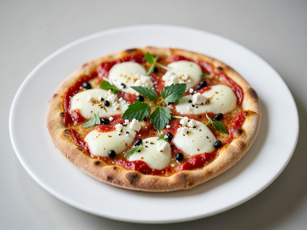 Mini-pizze con mozzarella e formaggio di pecora