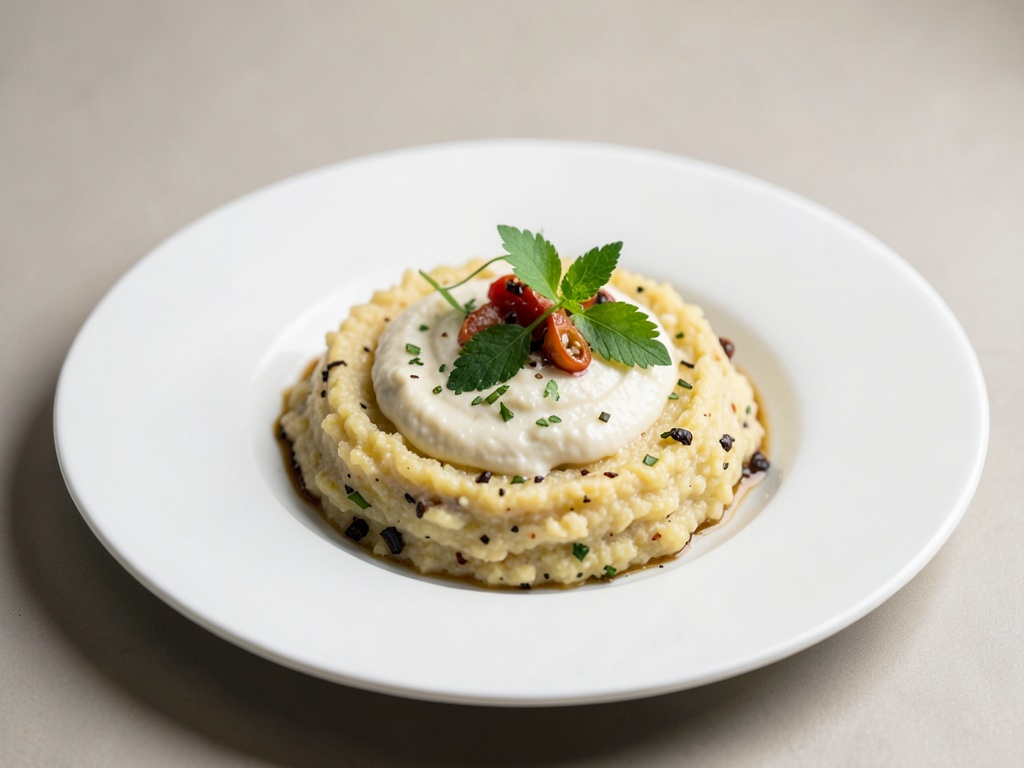 Polenta crémeuse à base de semoule de maïs