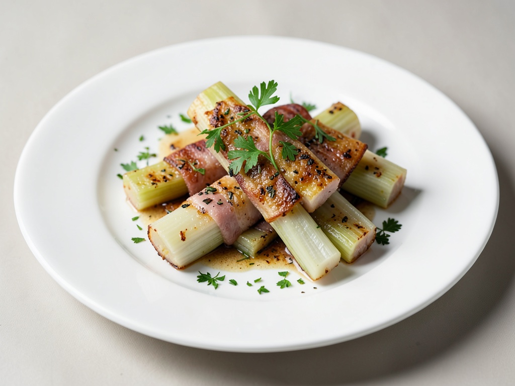 Porri gratinati con prosciutto