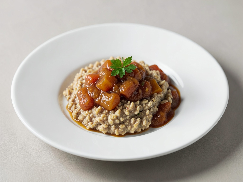 Avena con compota de calabaza