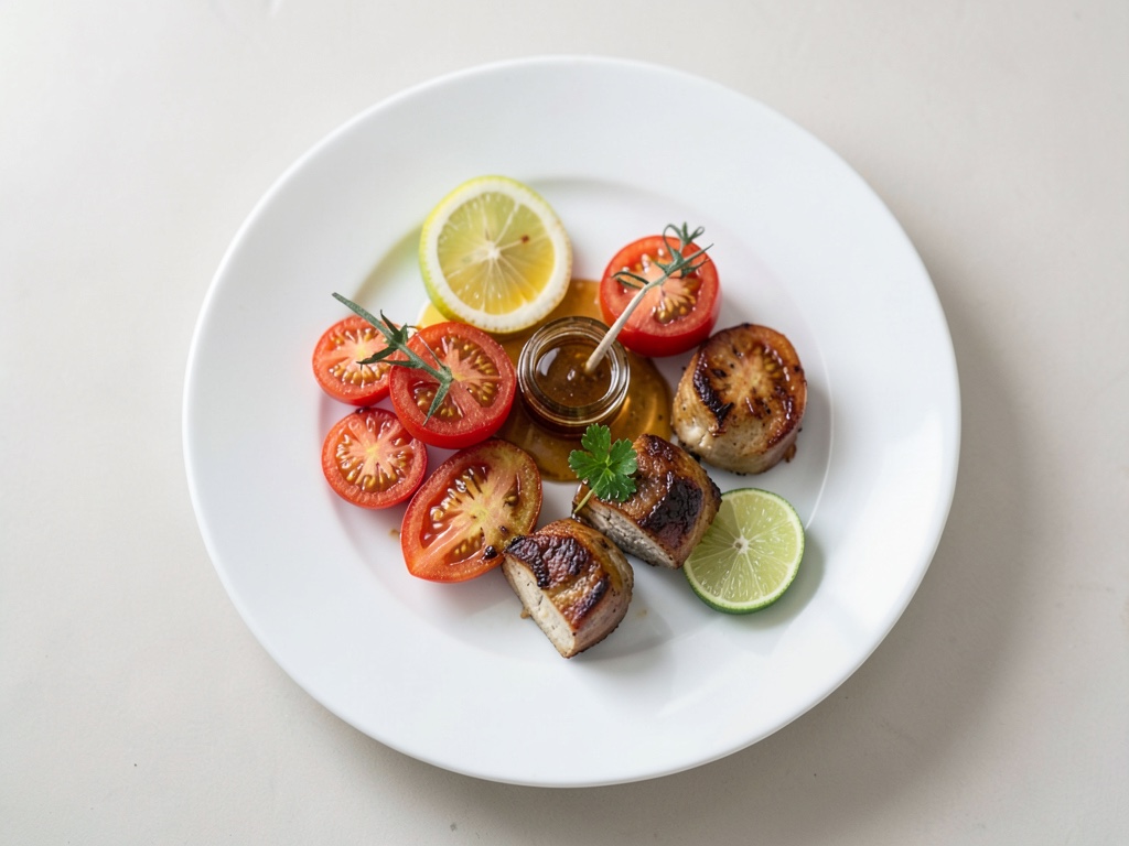 Hähnchenspieße mit Tomaten