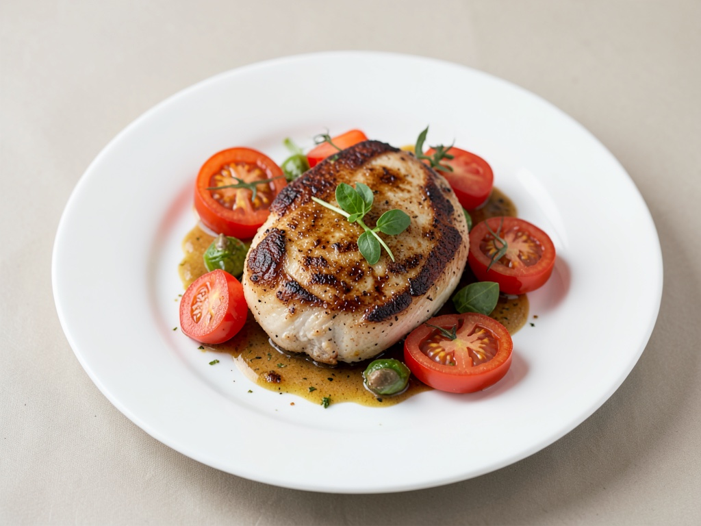 Petto di pollo con verdure di pomodoro della Provenza