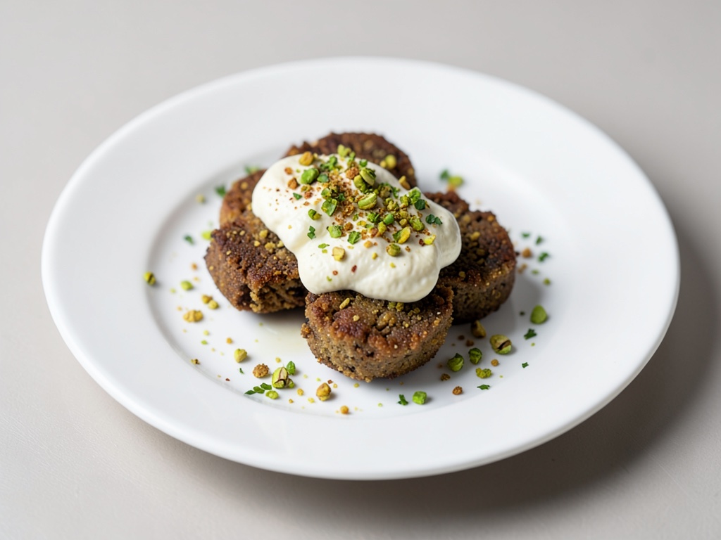 Bocconcini croccanti di Pumpernickel con crema di Pistacchi