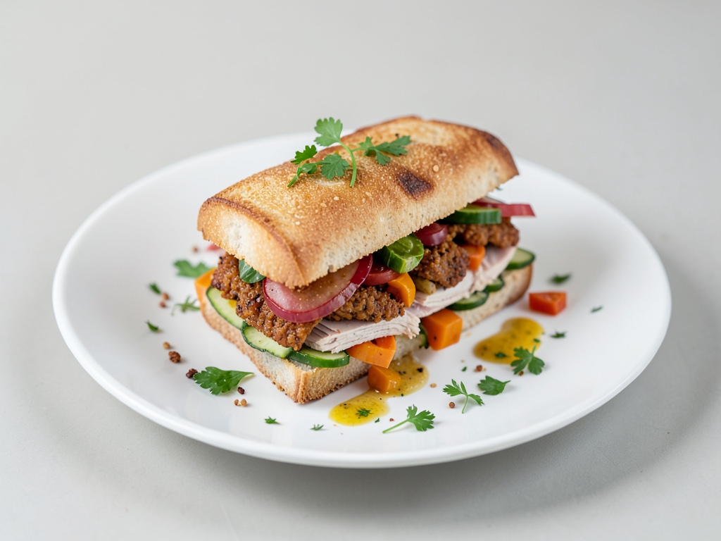Sandwich croccante di tacchino e verdure