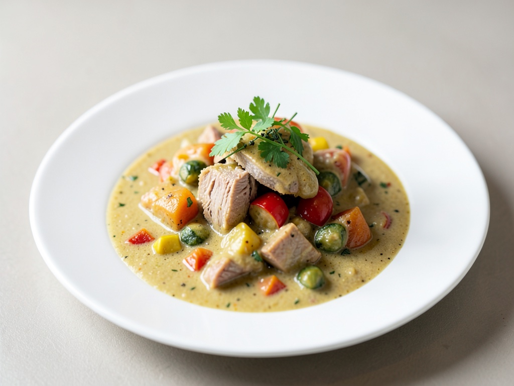 Curry cremoso di tacchino e verdure