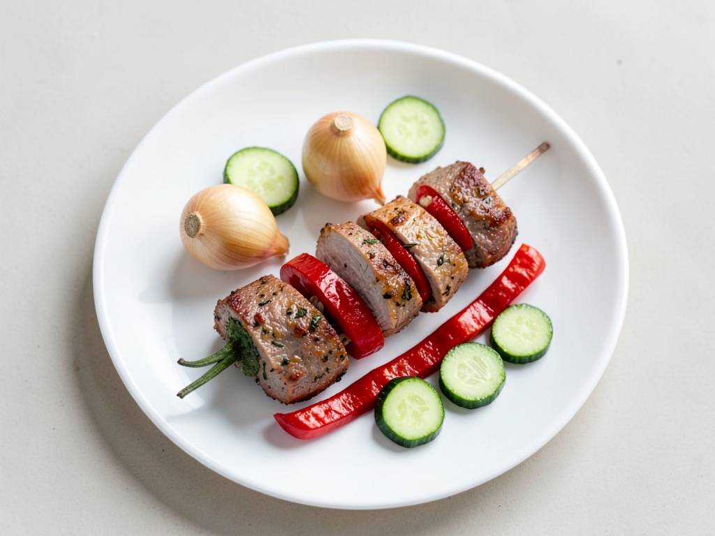 Gemüse-Hähnchen-Spieße