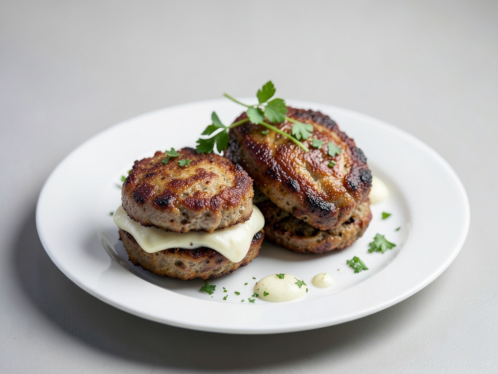 Hamburguesas de pavo crujientes con mozzarella