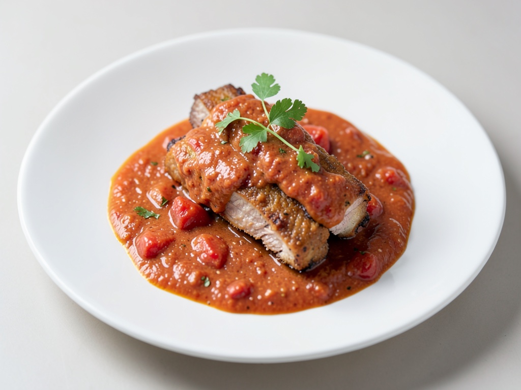 Straccetti di tacchino in salsa cremosa al pomodoro e curry