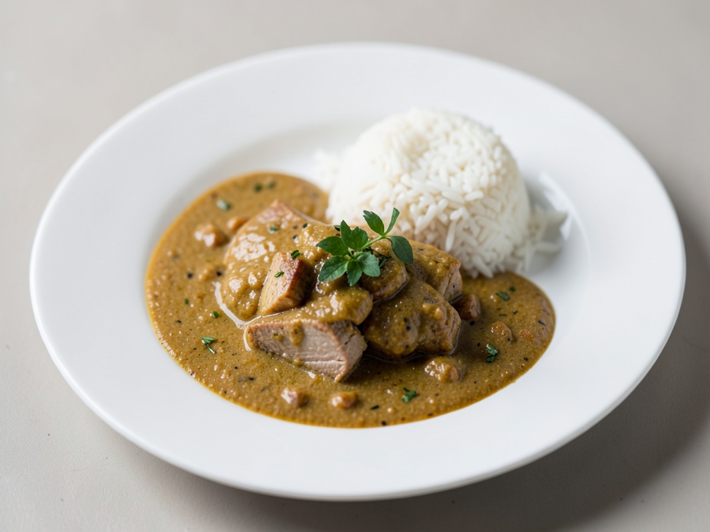 Curry crémeux de dinde à la noix de coco et au riz