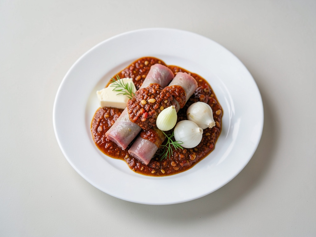 Rouleaux de escalope de dinde à la sauce fruitée