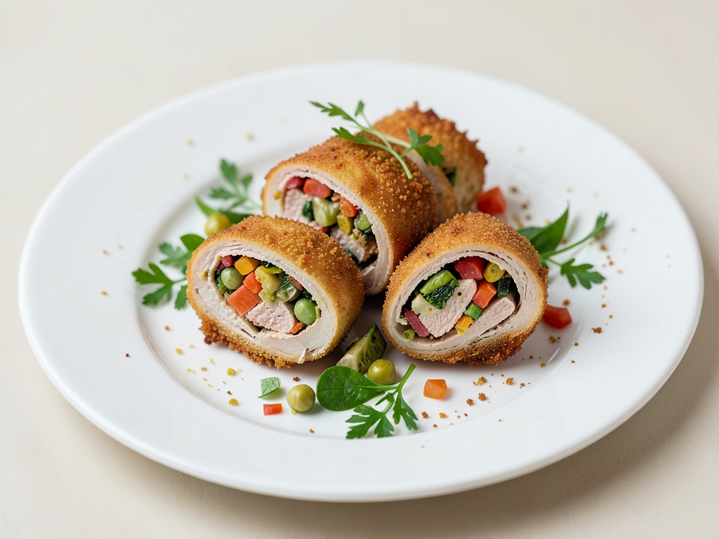 Involtini di tacchino croccanti con ripieno di verdure