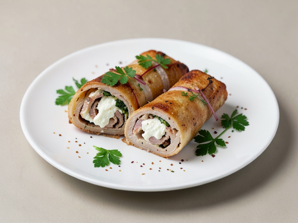 Involtini di tacchino con ripieno di formaggio spalmabile