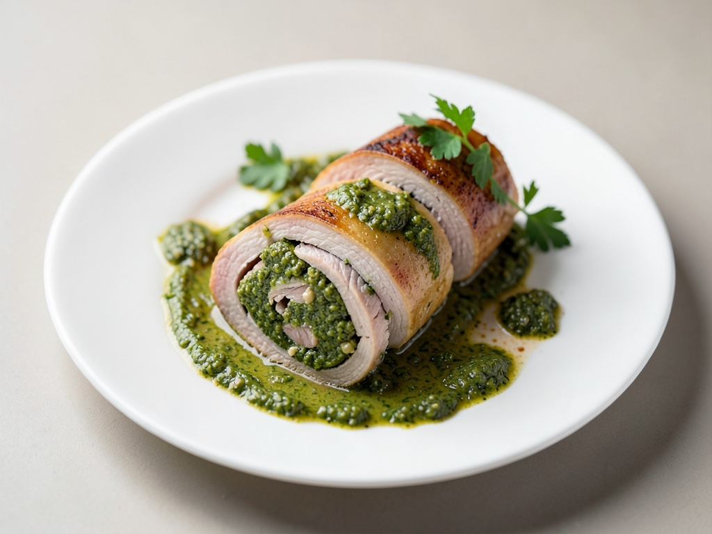Involtini di tacchino al pesto