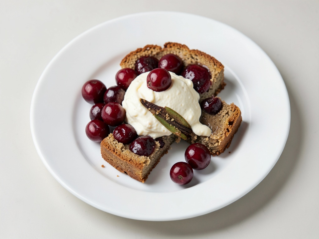 Torta al formaggio fresco e ciliegie acide