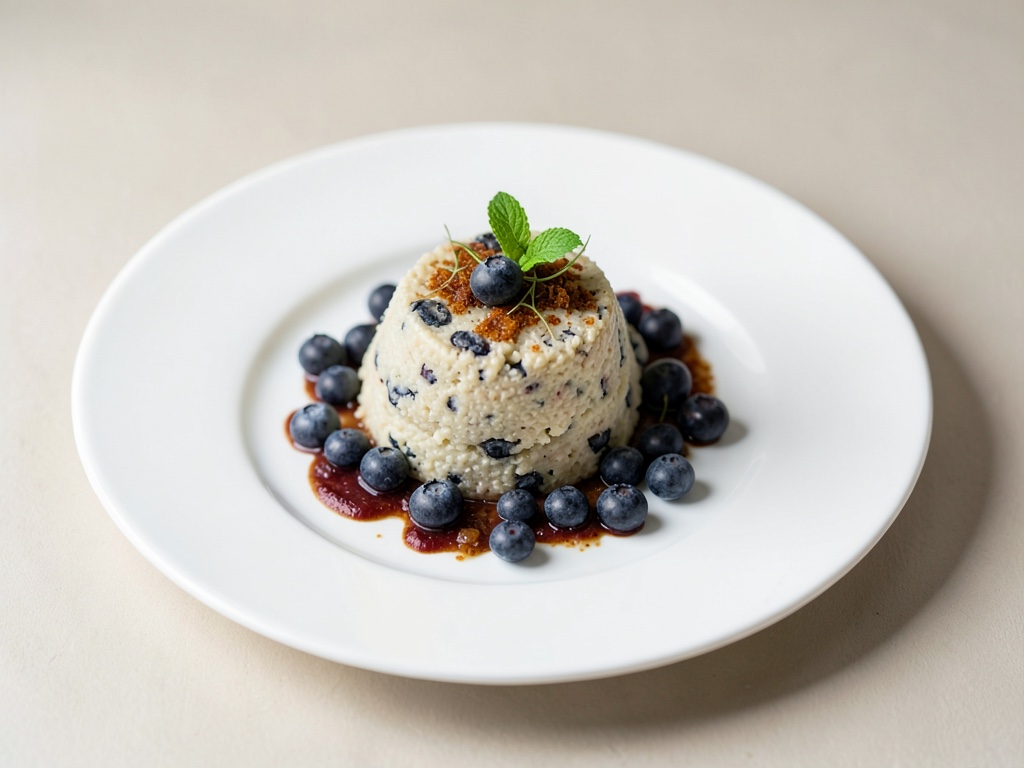 Quark mit Heidelbeeren