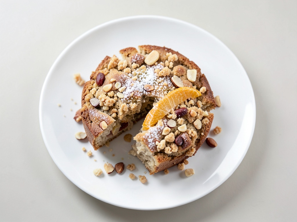 Torta al formaggio fresco con mandarini e briciole