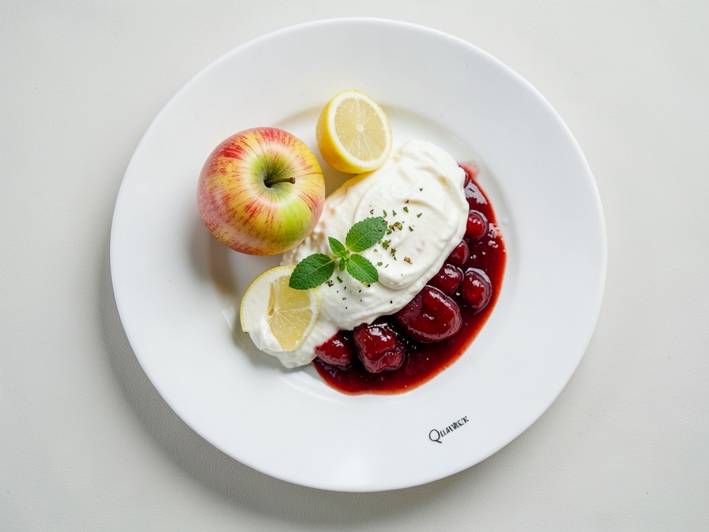 Quark-Creme mit Apfelmus