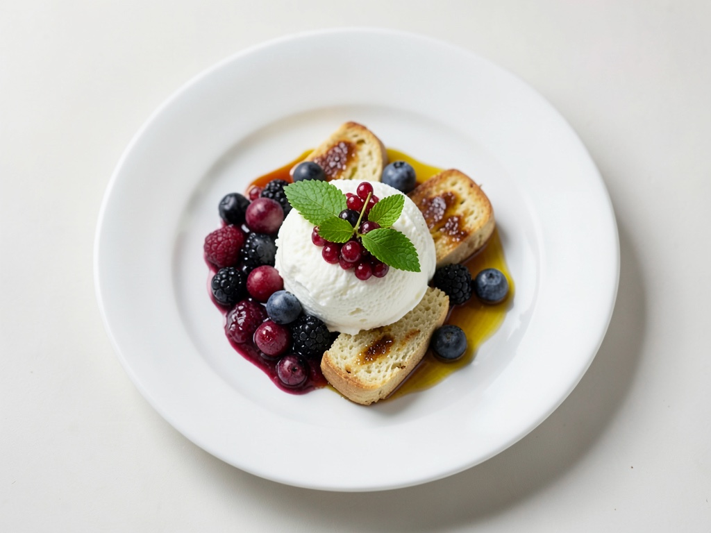 Crema de quark con bayas frescas