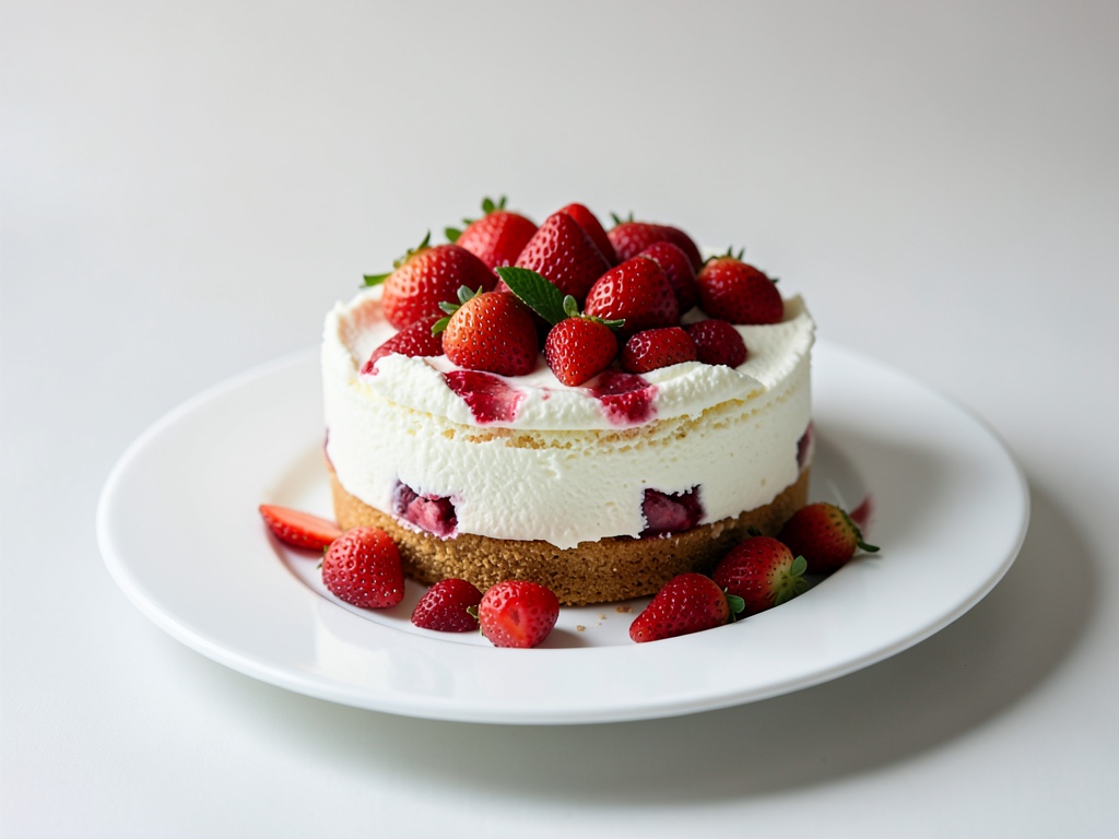 Torta fruttata alla crema di quark e panna con fragole