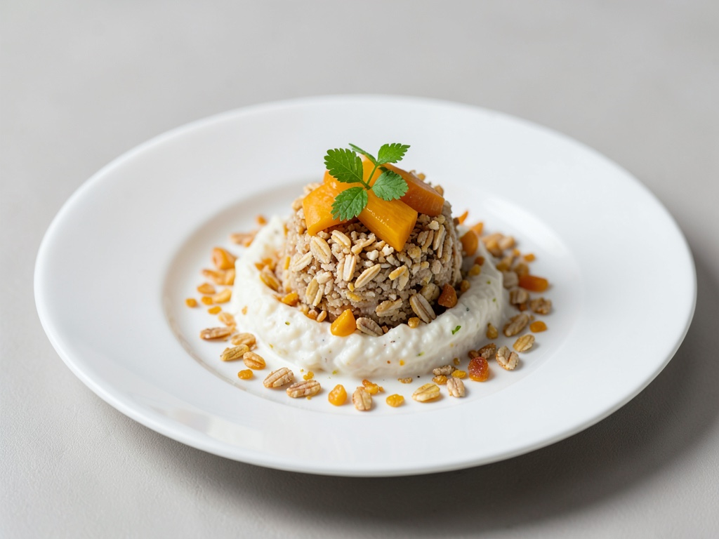 Crunchy crème d'avoine et mangue au quark