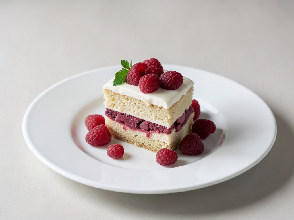 Torta al Quark a due strati con lamponi