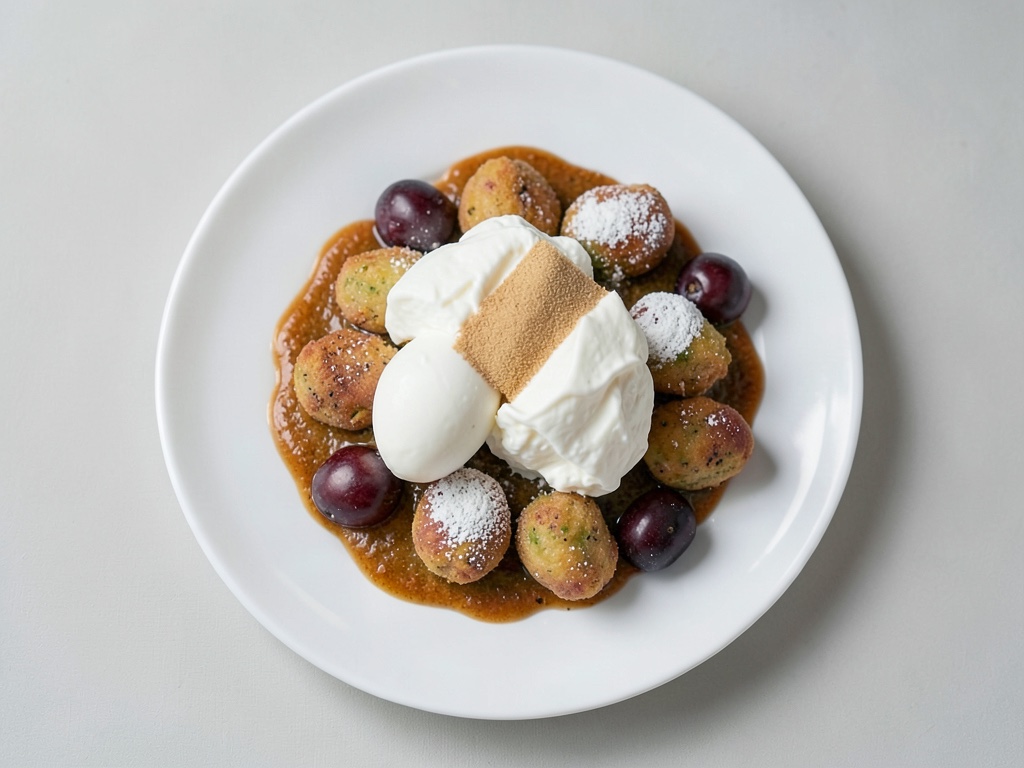 Polpette di quark e semola con prugne