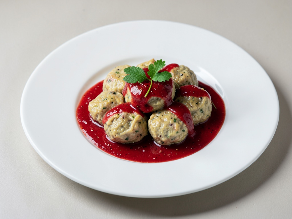 Quarkklößchen mit Erdbeersauce