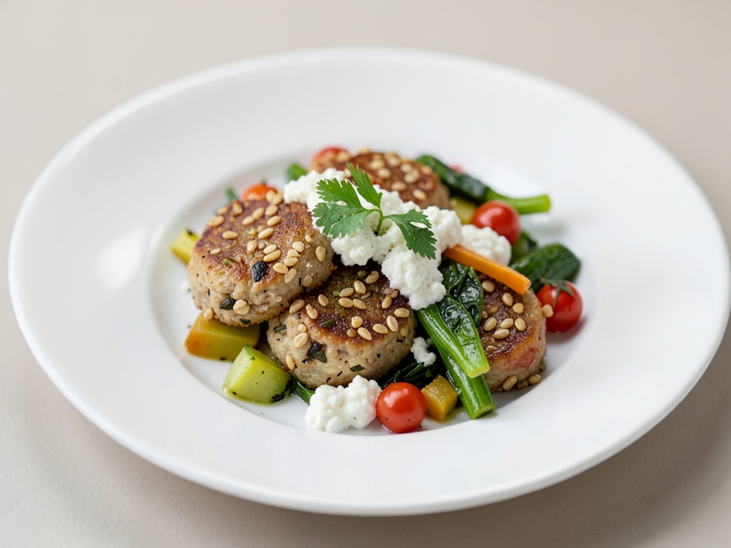 Polpette di farro con quark e verdure