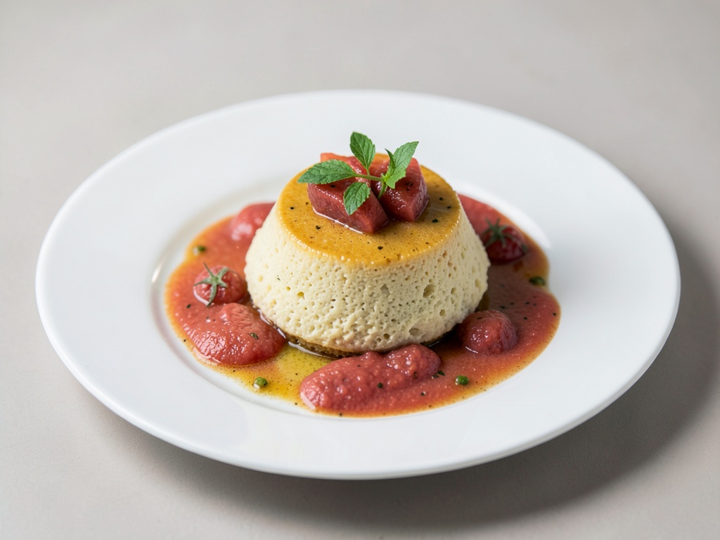 Soufflé di Quark Aereo con Papaya