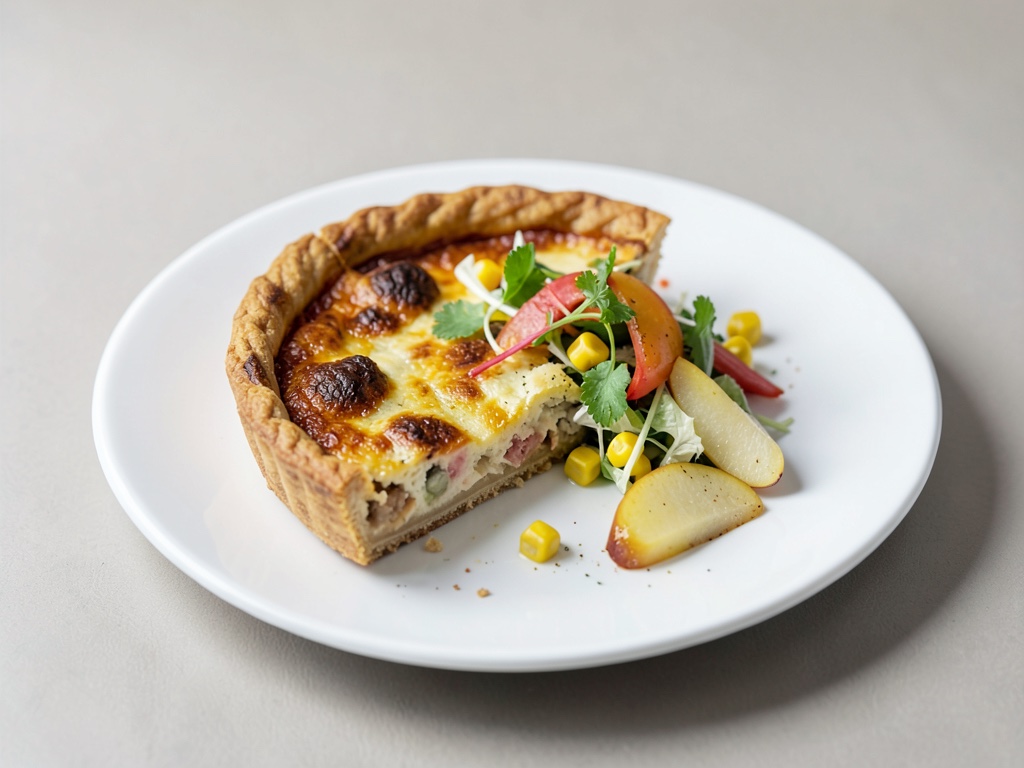 Quiche salata con pere e valeriana