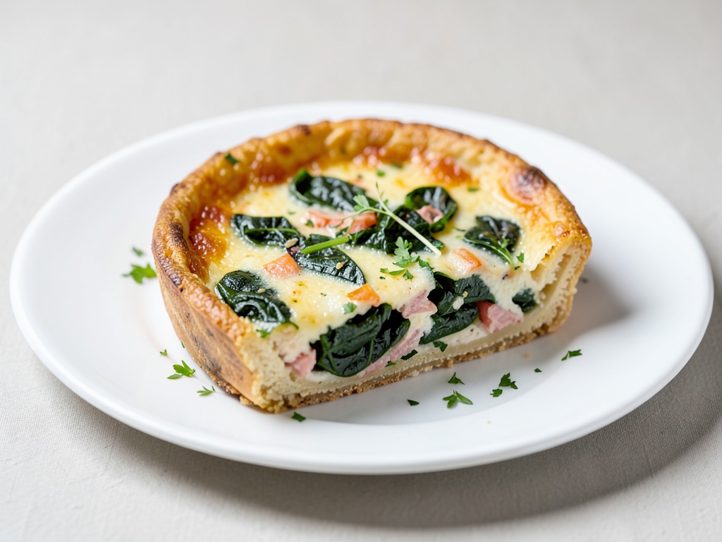 Quiche di merluzzo con spinaci