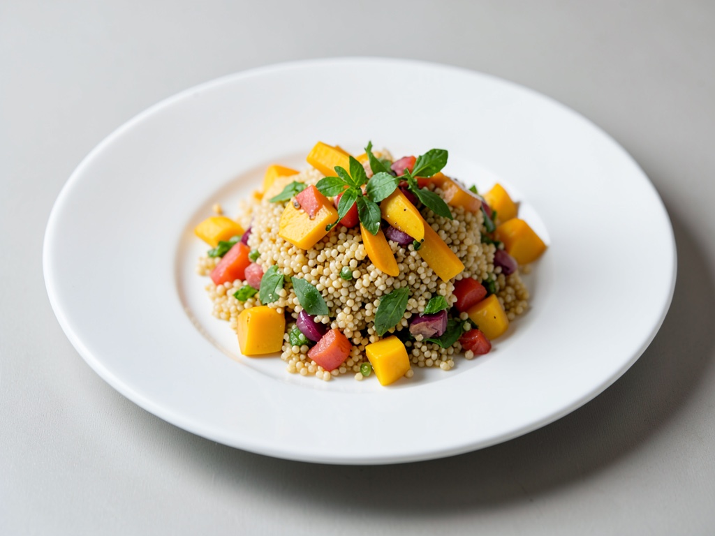 Fresco insalata di quinoa e mango