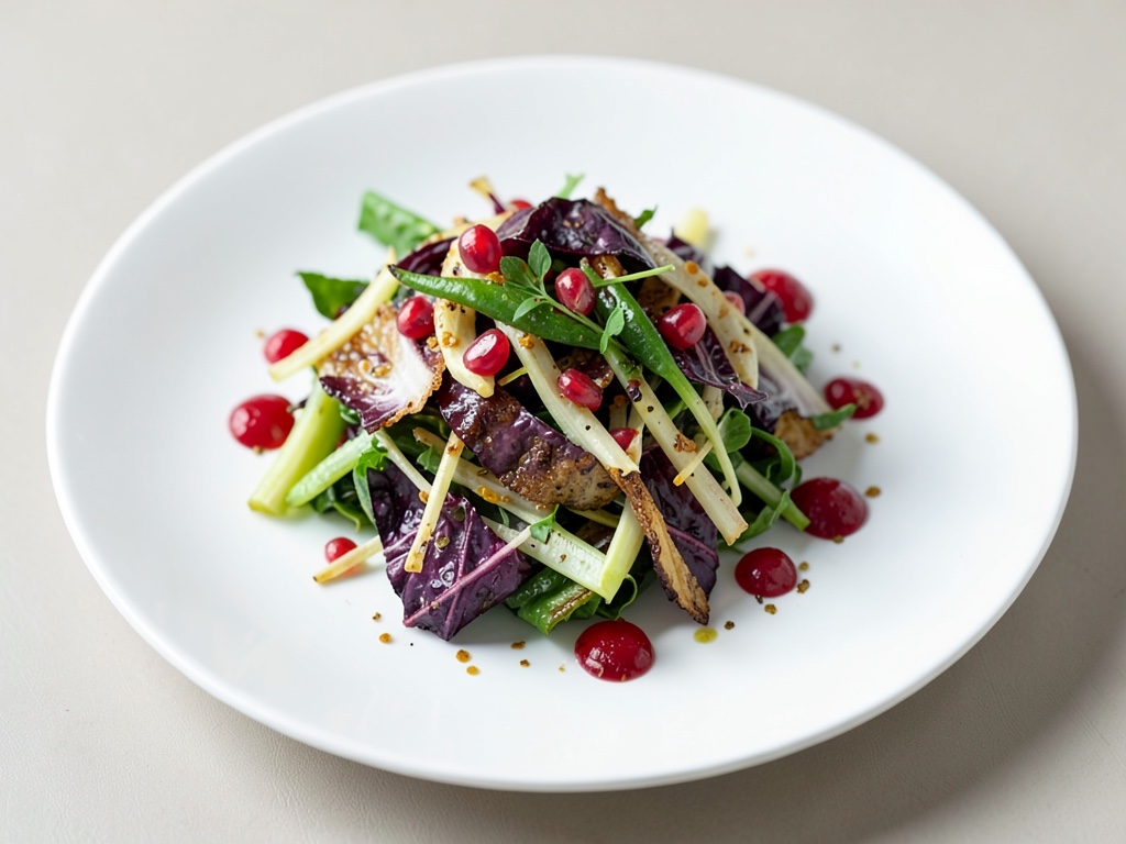 Insalata croccante di radicchio e finocchio con melograno