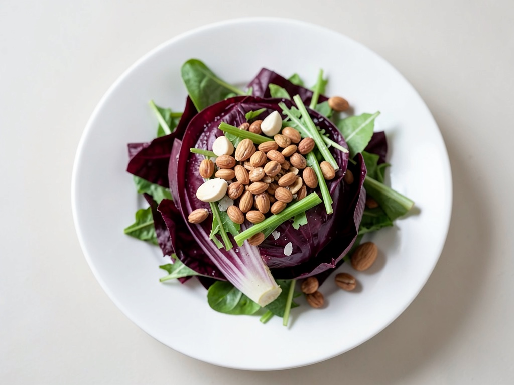 Insalata croccante di radicchio e finocchio con noci