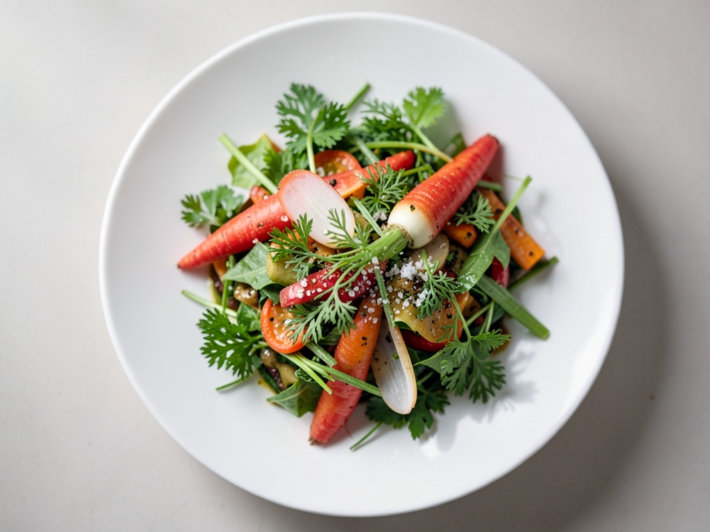 Insalata fresca di ravanelli e dente di leone