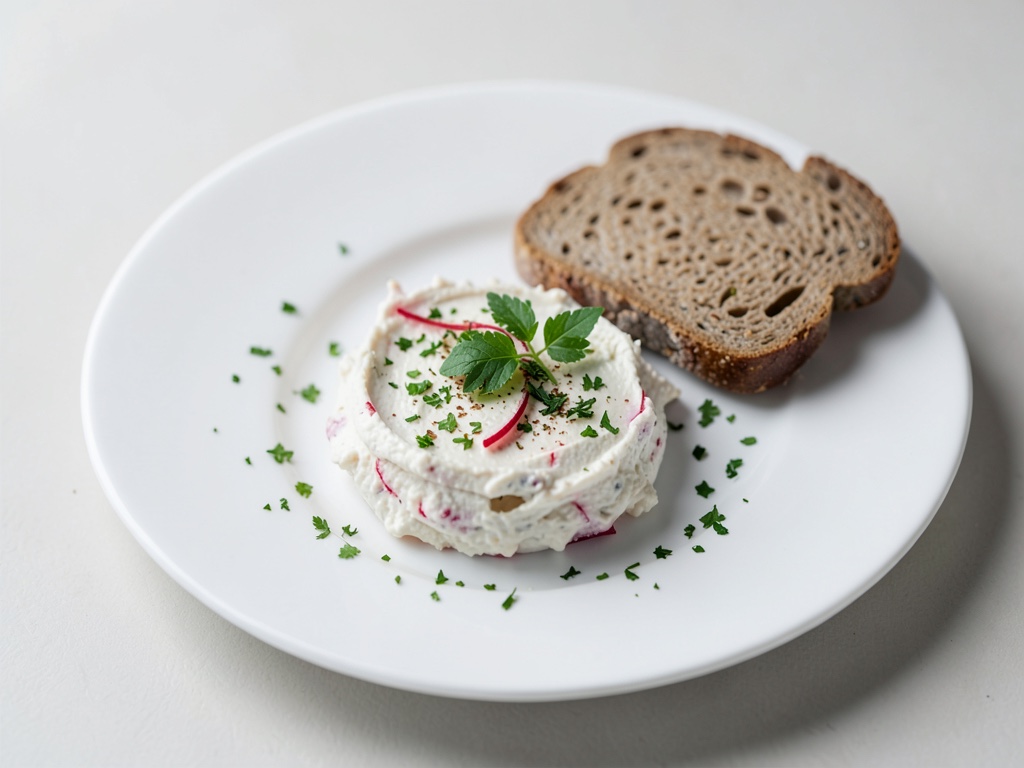 Spalmabile al formaggio Camembert e rafano dal sapore fruttato con pane integrale