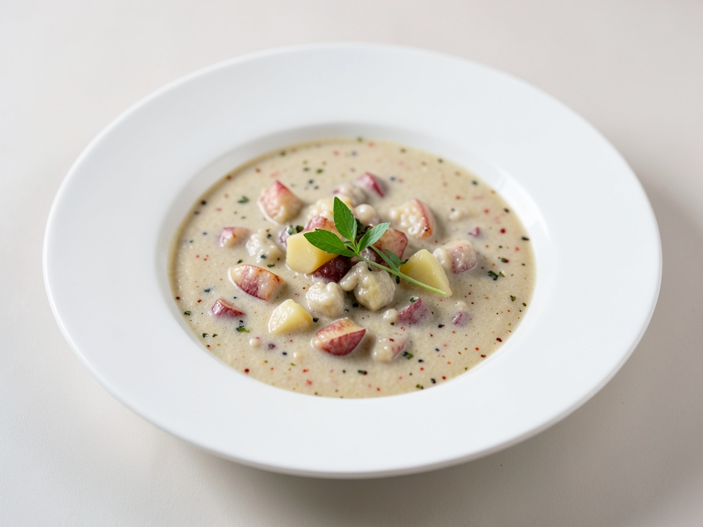Zuppa cremosa di rafano e patate