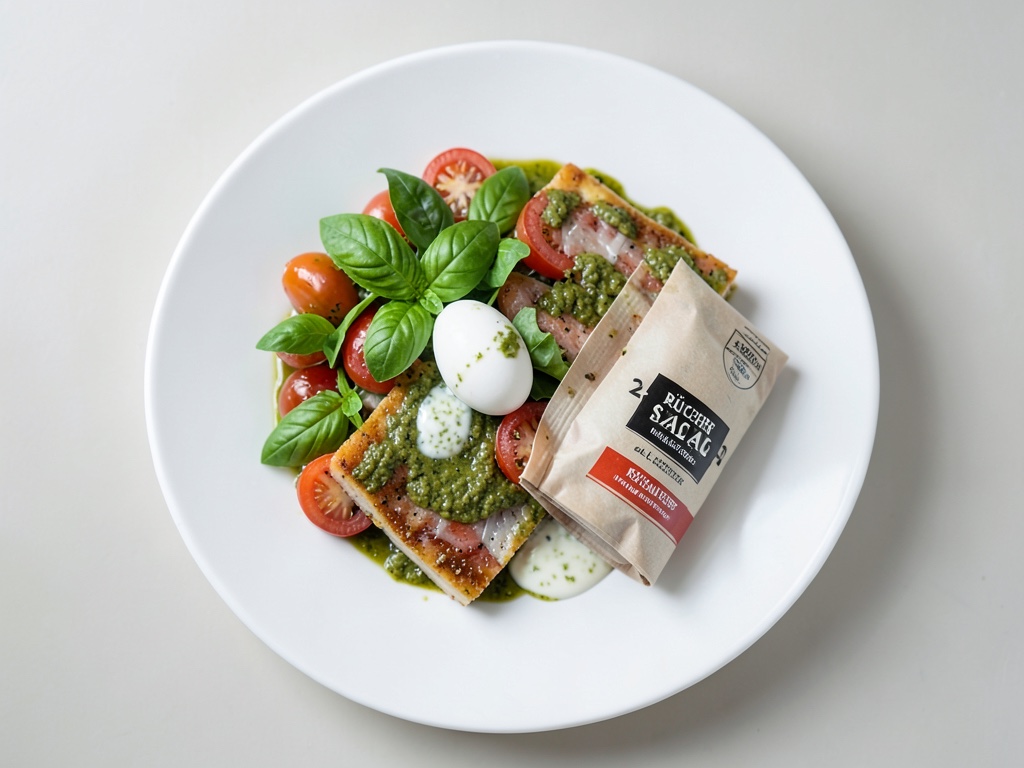 Insalata croccante di pesce affumicato con pasta sfoglia