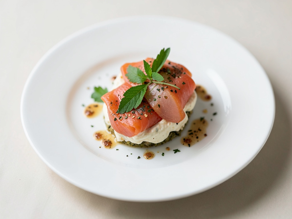 Bocconcini di salmone affumicato e crema