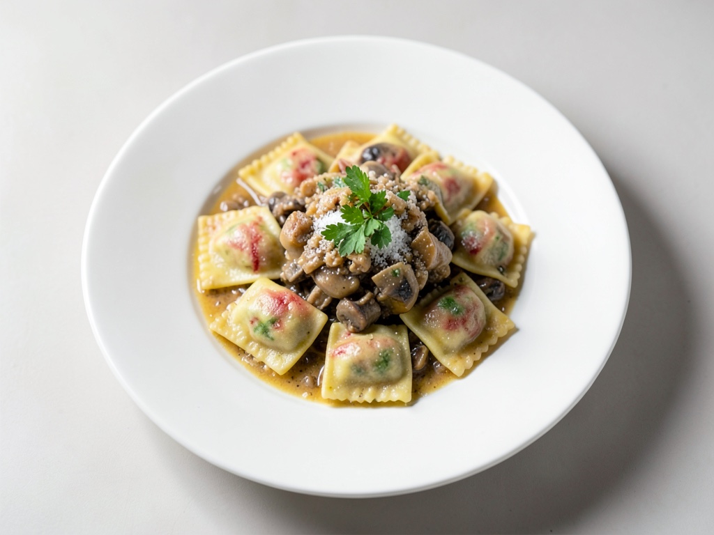 Ravioli di Ricotta e Funghi
