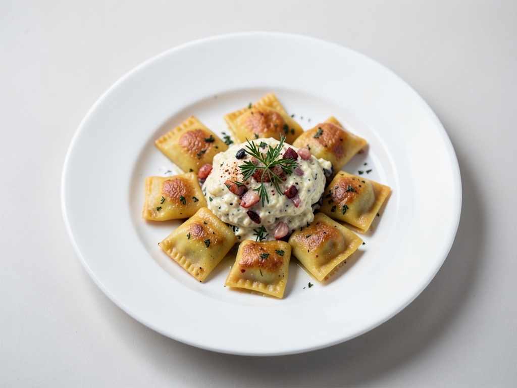 Ravioli fatti in casa con ripieno di ricotta e noci