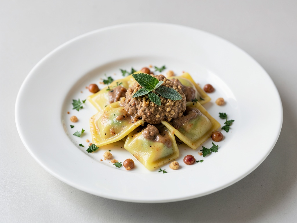 Ravioli fatti in casa con burro croccante alla salvia e noci