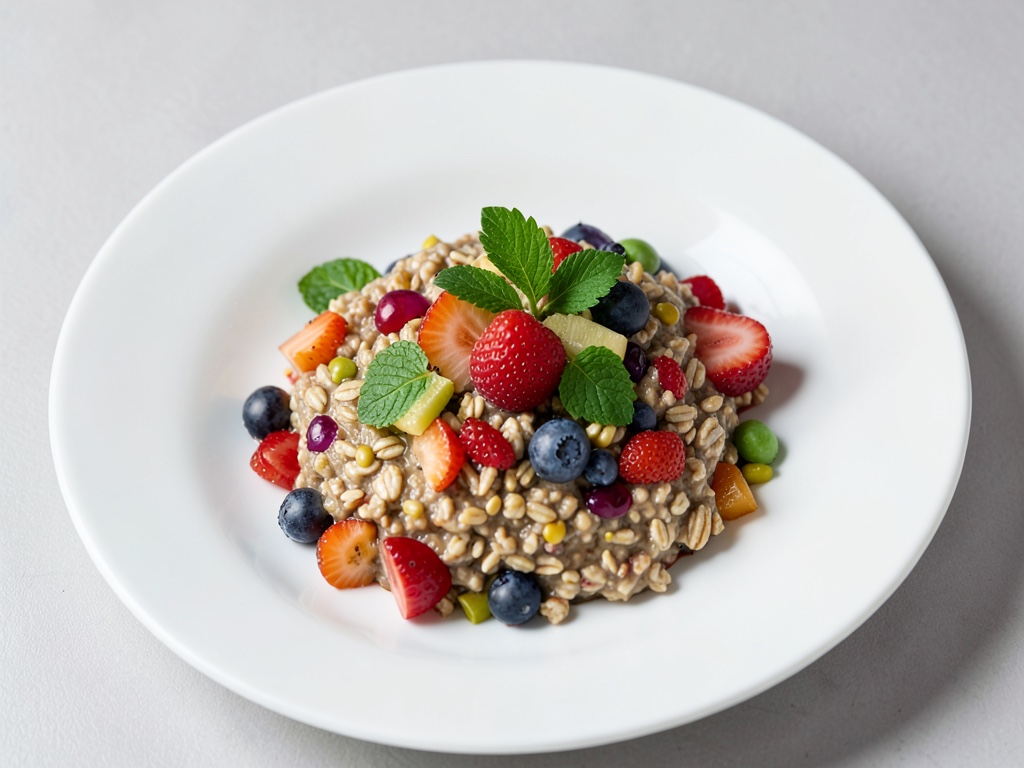 Avena colorida con frutas