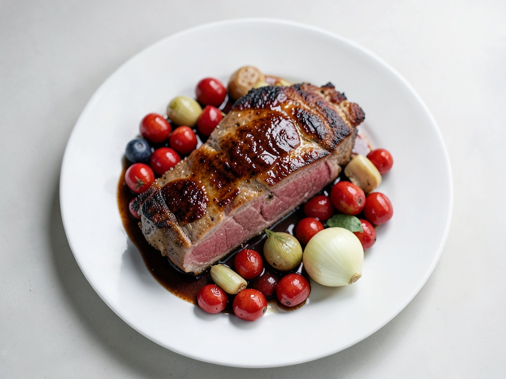 Fascia di cinghiale tenera con marroni e funghi